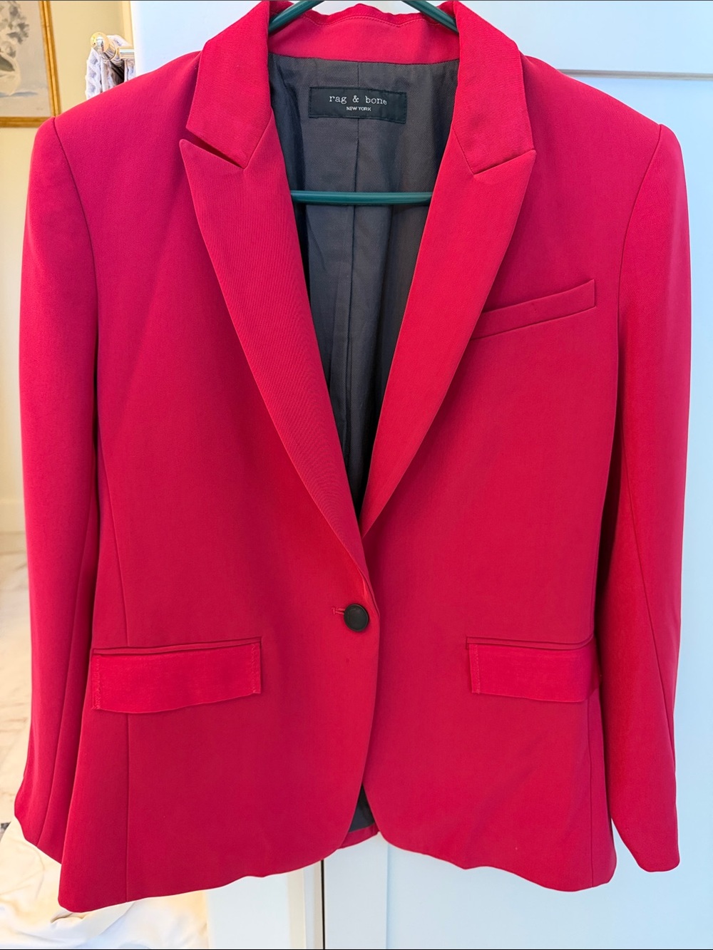 rag & bone Women’s Red Single-Button Red Blazer